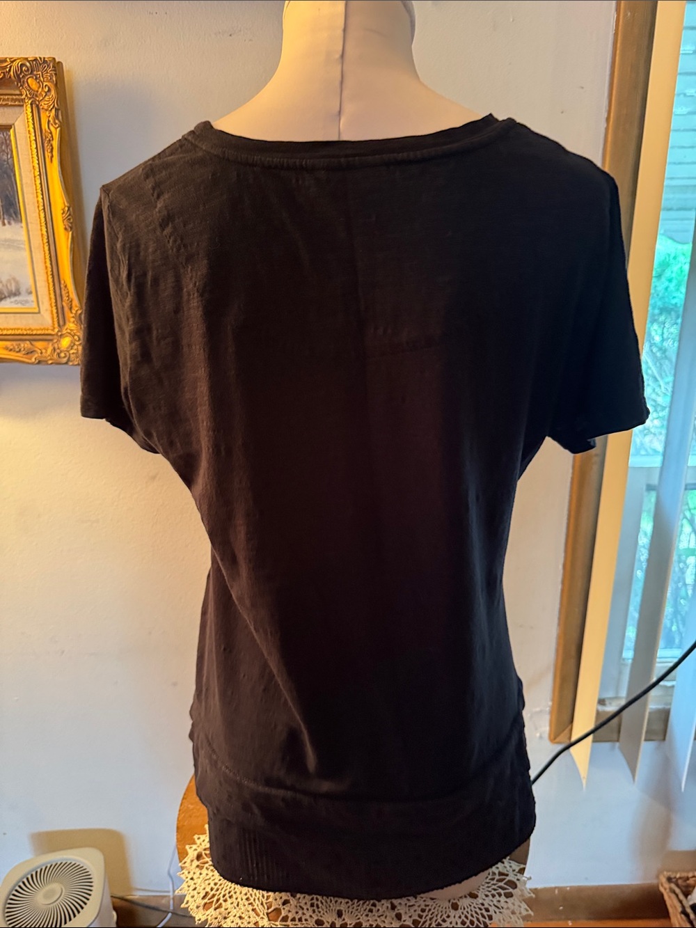 π· Logo by Lori Goldstein Cotton Slub Top With Swiss Dot Hem QVC A254021 - Picture 5 of 11